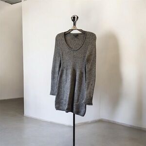 BCBGMaxAzria Charcoal Scoop Neck Sweater